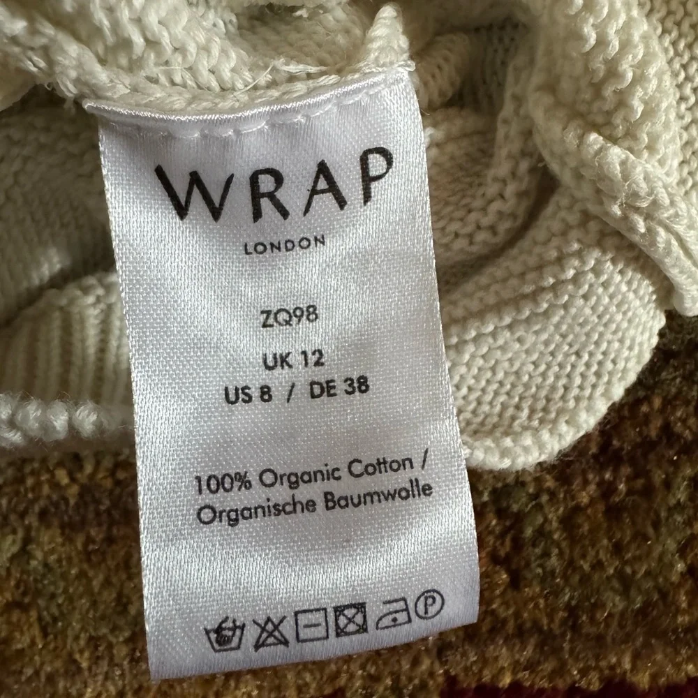 WRAP LONDON Women’s Blue and White Organic Cotton Sweater - Picture 4 of 8